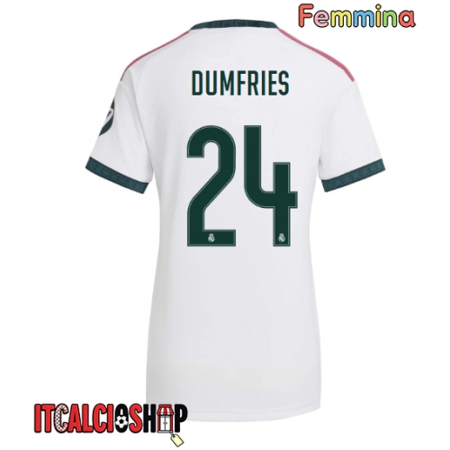 Real Madrid Denzel Dumfries #24 Prima Maglia Femmina 2026-27 Manica Corta